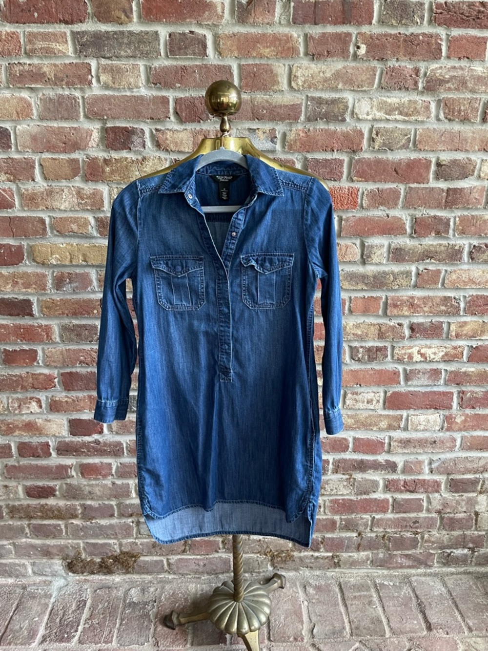 White House Black Market Denim Shirt Dress